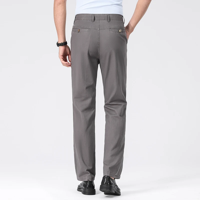 Premium Baumwoll-Bürohosen für Herren Bügelfrei Pflegeleichter Stoff Gürtelkompatibles Design Tägliche Casual-Event Lange Hosen – Detail 23