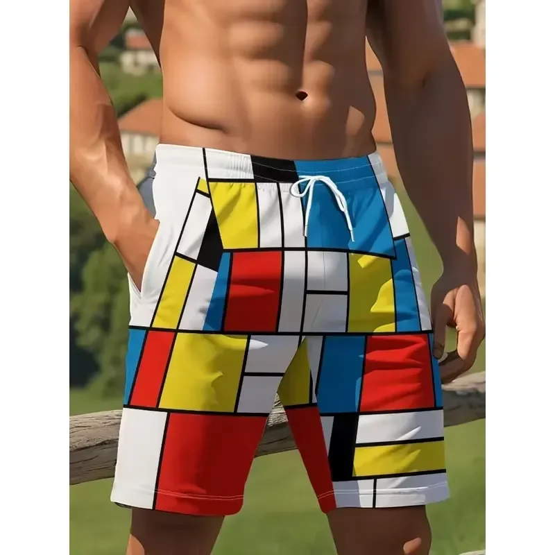 Casual Cool Shorts 2026 Summer Hot Selling Grid Style Printed Fashion Casual Personalized Shorts Adult and Children Quick