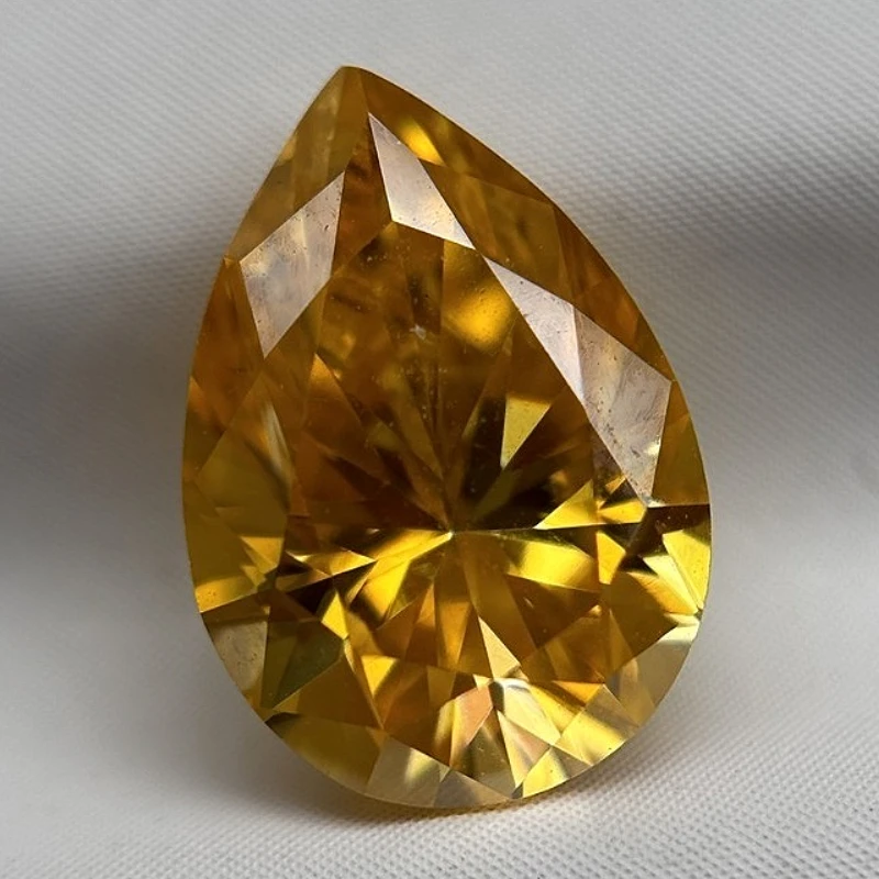 1pc Trendy 1-2 Carat Loose Yellow Cut Moissanite for Jewelry Making Like Ring, Wedding Band, Bracelet, Pendant, Necklace.
