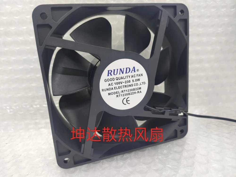 Ltsf ل RUNDA RT1238B22H-RA التيار المتناوب 100 فولت-230 فولت 5.0 واط 120x120x38 مللي متر 2-سلك مروحة تبريد الخادم 12 سنتيمتر #3