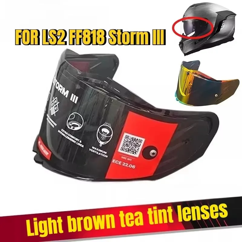 Motorcycle Helmet Visor For Original LS2 FF818 Storm III Helmet Visors,Black Lens, Red Lens, FF818 Motorcycle Accessories