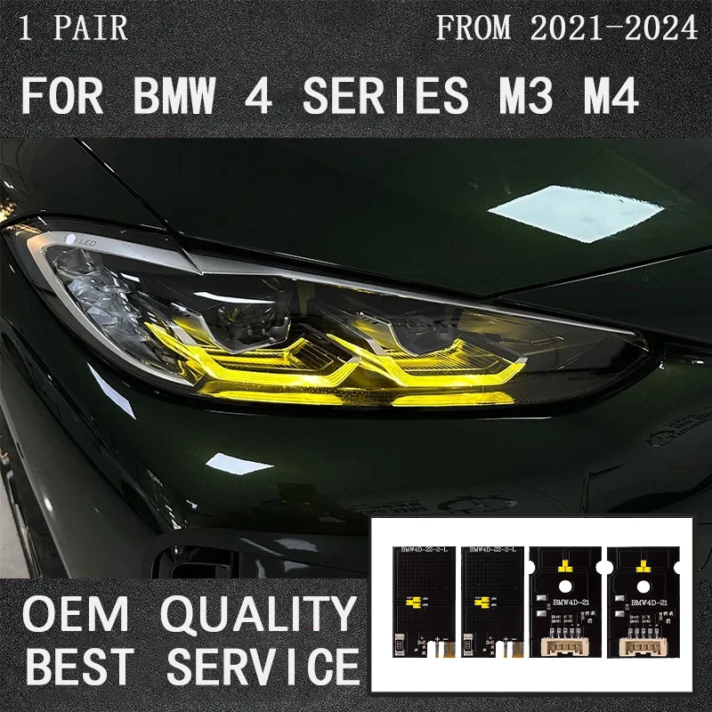 CSL Yellow DRL Angel Eyes For 2023 BMW G80 M4 G22 G23 G26 G82 G83 M3 Led Chips Board Daytime Running Light 63119851047 9851048