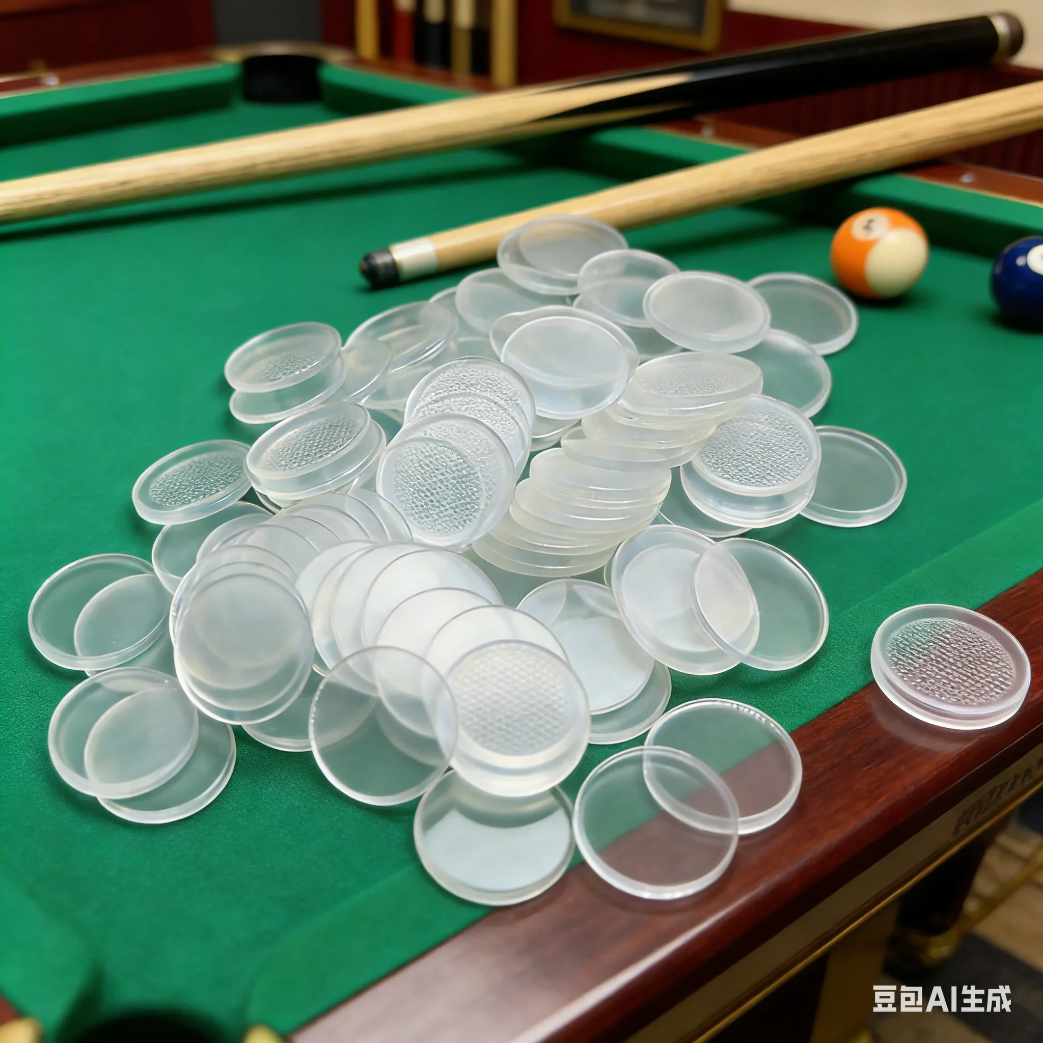 10pcs Billiards Cue Ferrule Pad 14mm Acrylic Transparent Tip Disk Ferrule Protection Pads  Snooker Pole Skin Head Accessories