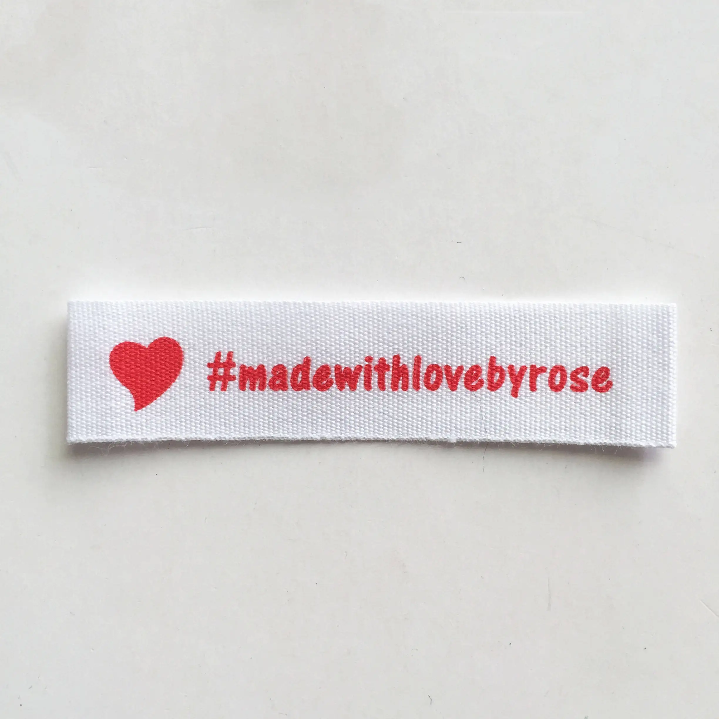 Custom Cotton Garment Label - Washable Pattern Brand Tag (black/White/Beige) Personality customization End Fold Clothing Label