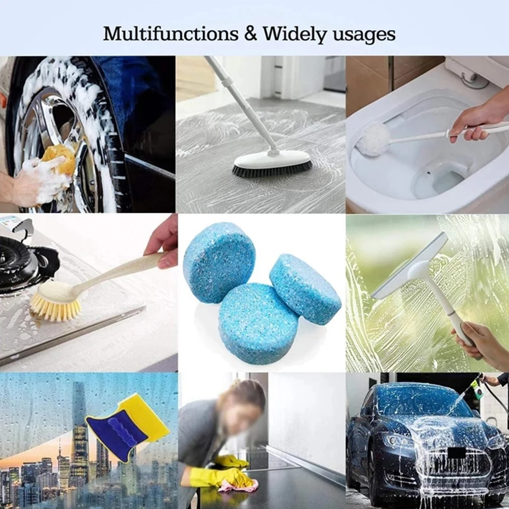 Car Windshield Glass Solid Cleaner Windscreen Wiper Effervescent Tablets Toilet Cleaning Car Accessories