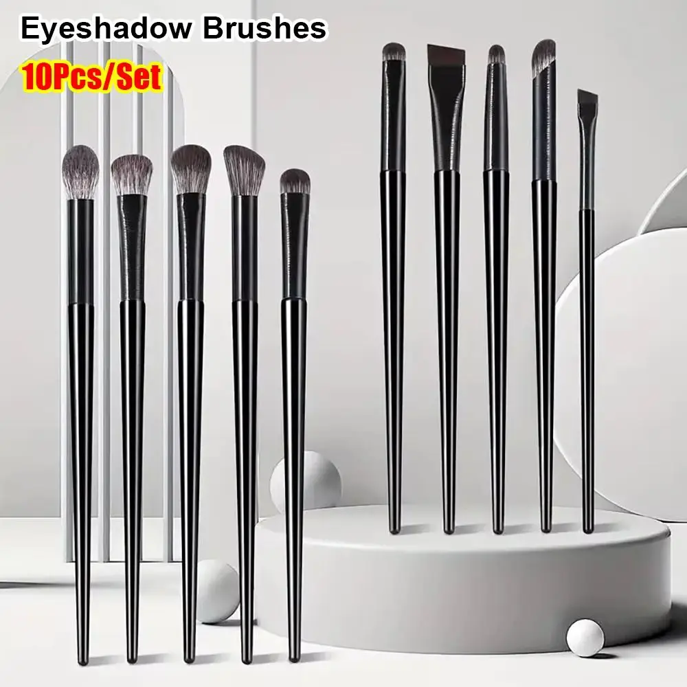 10 stks/set Oog Detail Borstel Oogschaduw Borstels Kleine Zachte Haren Eyeliner Borstel Oogmake-up Smudge Make-Up Kwasten