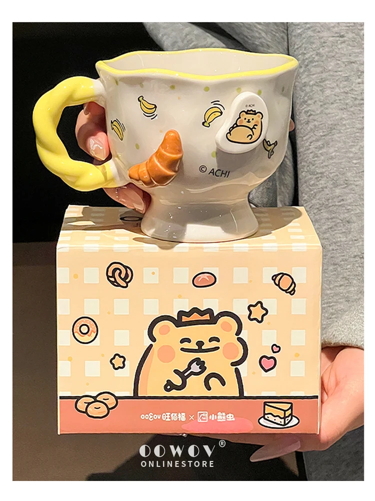 

Bear Bug Collaborative Cerc Mugs Birthday Gift Coffee Cups Women's New High Aesthetic Value Home Drinking Water Cups