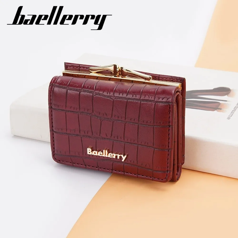 Mode PU lederen korte portemonnee krokodilpatroon draagbare portemonnee Koreaanse lichtgewicht ID-kaarthouder damesportemonnee