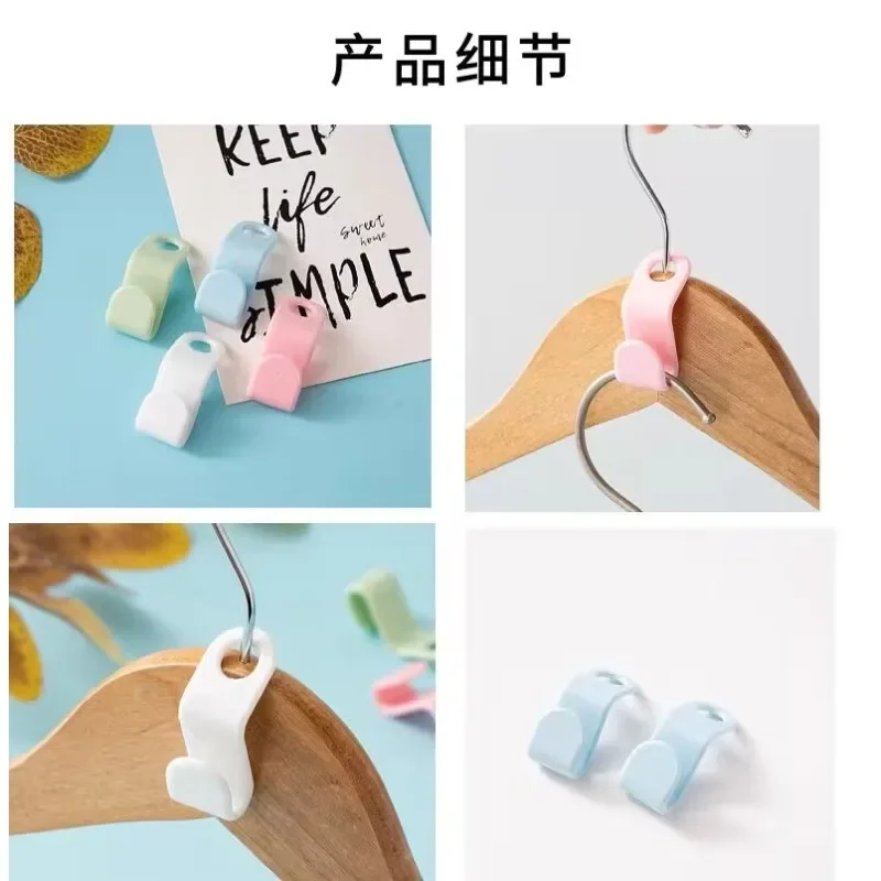 10/5Pcs Clothes Hanger Hooks Space Saving Closet Connector Hook Cascading Hanger Plastic Extender Clips Wardrobe Coat Organizer