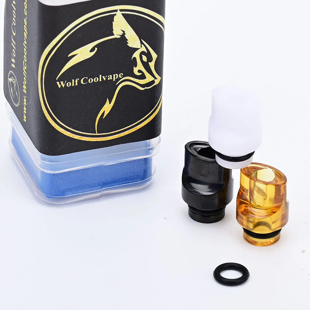 2PCS Wolfcoolvape 510 Drip Tip Whistle Tip 510 mtl Drip Tip pei pc for BB / Billet / Boro RDA / RTA / RDTA Atomizer