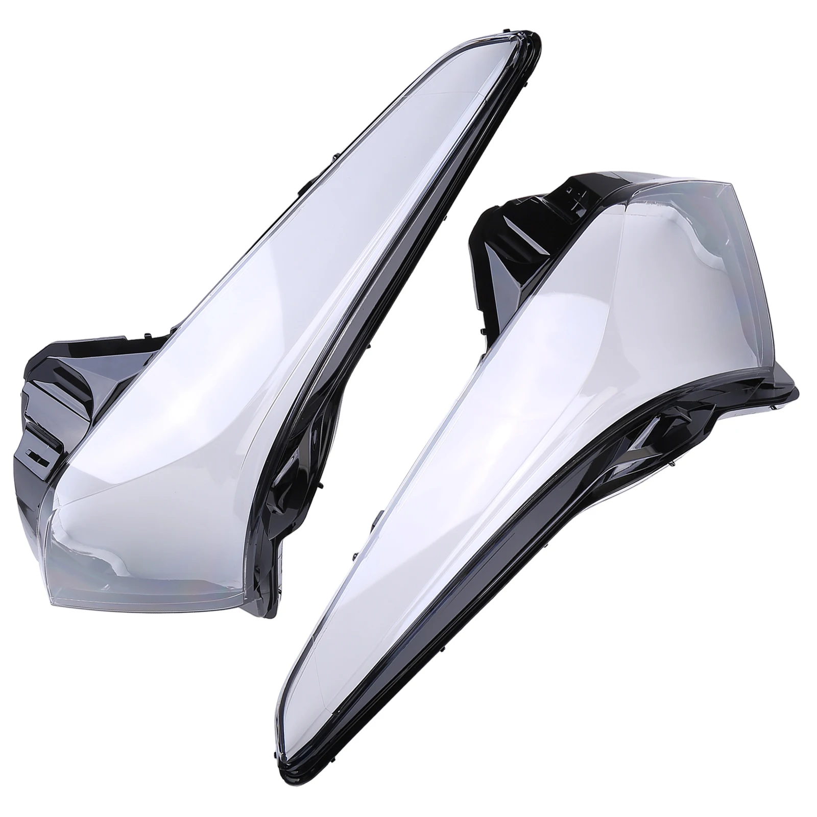 2 قطعة أغطية المصابيح الأمامية غطاء المصباح استبدال سيارة الجبهة كشافات الظل واضح عدسة حماة متوافق مع ATS 2013-2018 #4