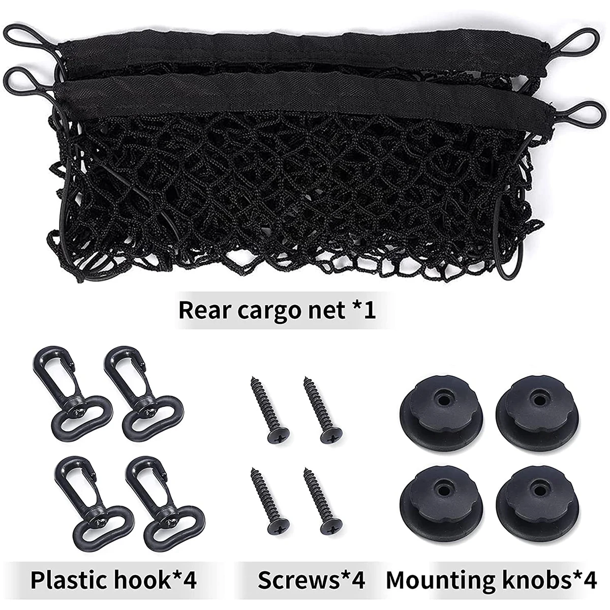 90/110cm Car Trunk Net Adjustable Elastic Rear Cargo Mesh Organizer with Hooks Universal Auto Accessories for Car SUV Truck Van