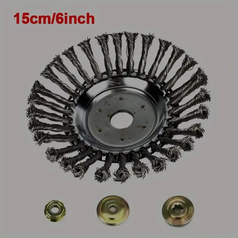 6/8 بوصة جزازة العشب رئيس الصلب عجلة حديقة الاعشاب فرشاة جزازة العشب فرشاة الاعشاب لحديقة جزازة العشب أدوات كهربائية