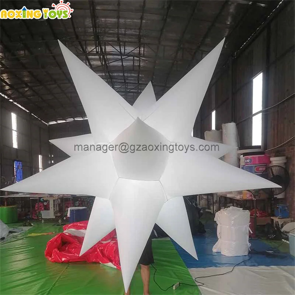 1.5/2/3M Giant LED Light Inflatable Star Hanging Balloon For Stage Advertising Event Nightclub Wedding Party Decoration