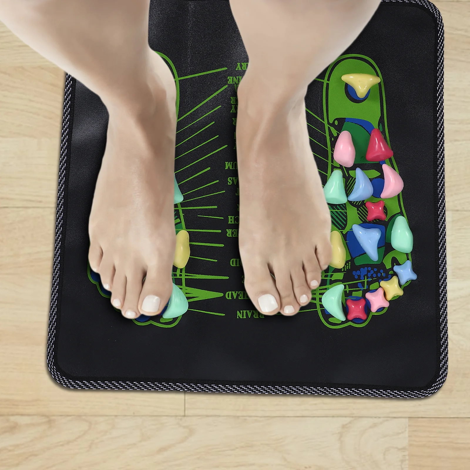 Acupressure Walk Mat Stone Foot Massage Pad for Relaxation Reflexology Enthusiasts Healthconscious Individuals