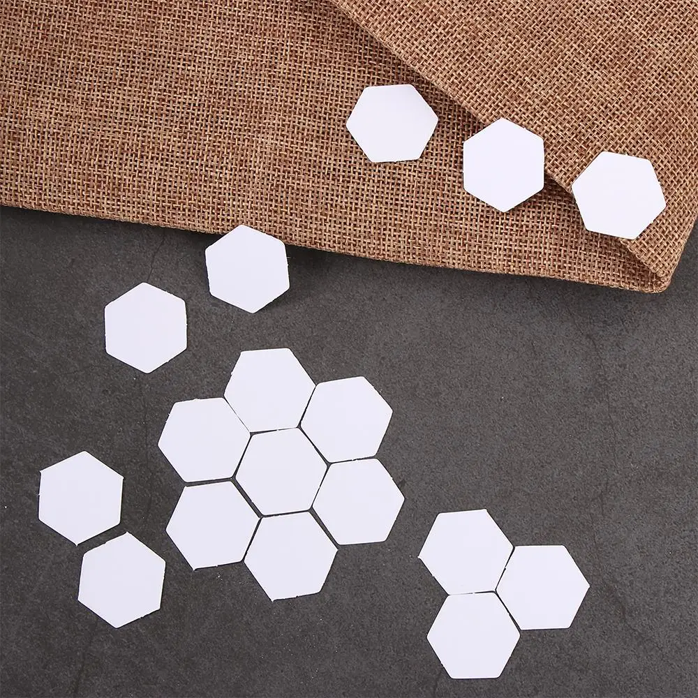 100PCS กระดาษหัตถกรรม Handmade CRAFT Quilting Patchwork กระดาษหกเหลี่ยมแม่แบบเสื้อผ้าผ้า
