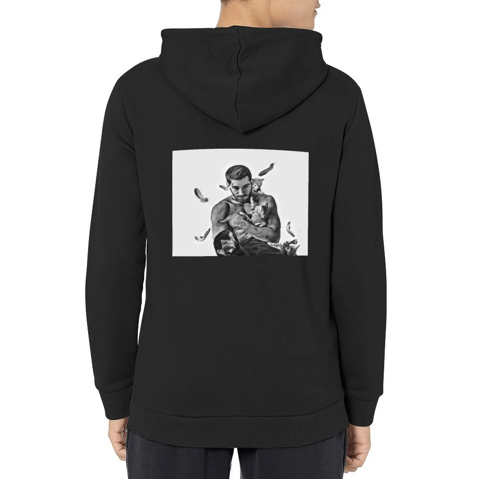 Lucifer avec chatons sweat à capuche style japonais automne nouveaux produits hommes sweat ensemble vêtements masculins sweat à capuche graphique