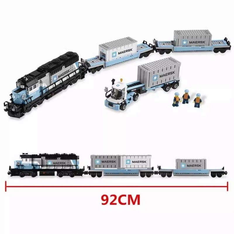 MOC 20204 New City Steam Train Building Blocks Bricks Model Compatible With 10219 Birthday Christmas Gift For  Boys Girls Gifts