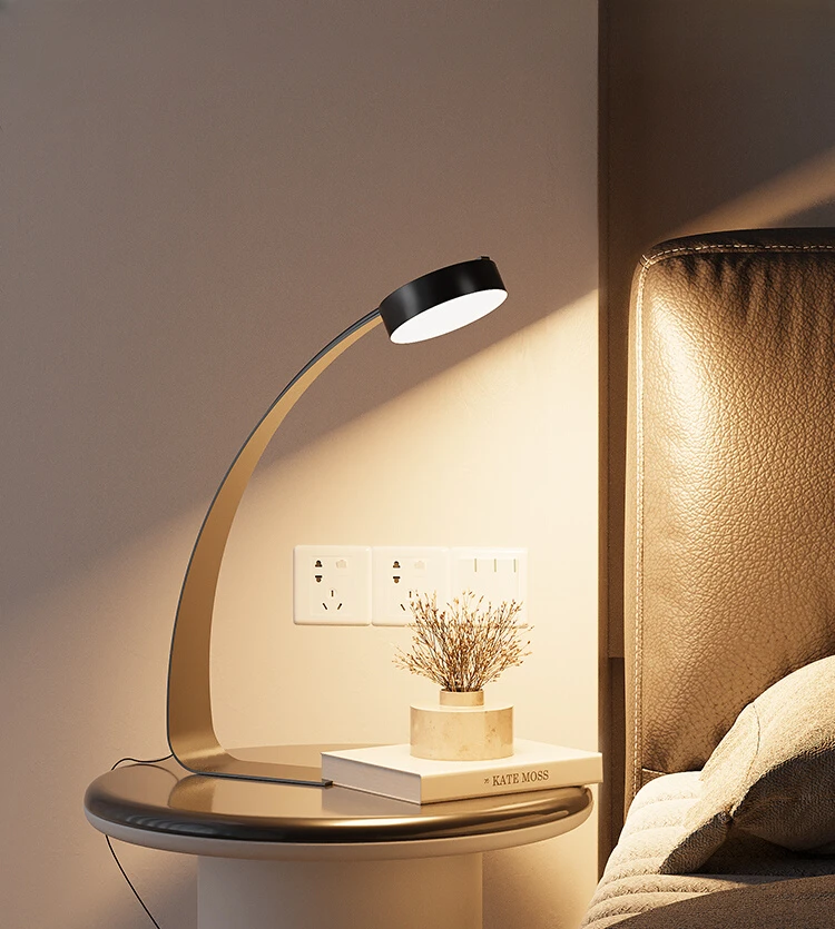 

hgMinimalist high-end bedroom bedside desk book room eye protection reading lamp warm romantic atmosphere art lamp