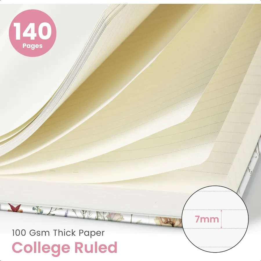 دفتر ملاحظات حلزوني للنساء دفتر ملاحظات مبطن بغلاف مقوى جميل للعمل ملاحظات تدوين مجلة جمالية لطيفة للكتابة 140 ص #2