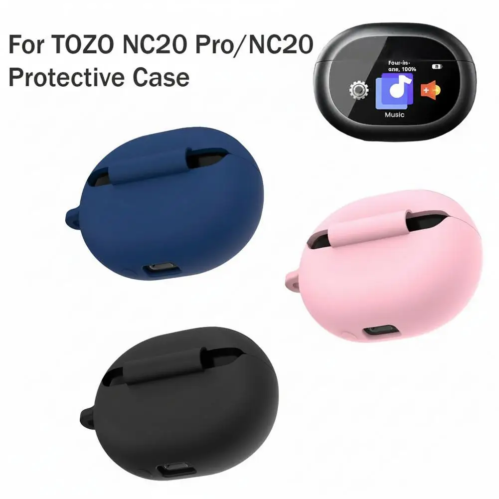 TOZO NC20 Pro/NC20 블루투스 이어폰 실리콘 이어폰 보호 케이스 안티 드롭 및 안티 스크래치 보관 케이스