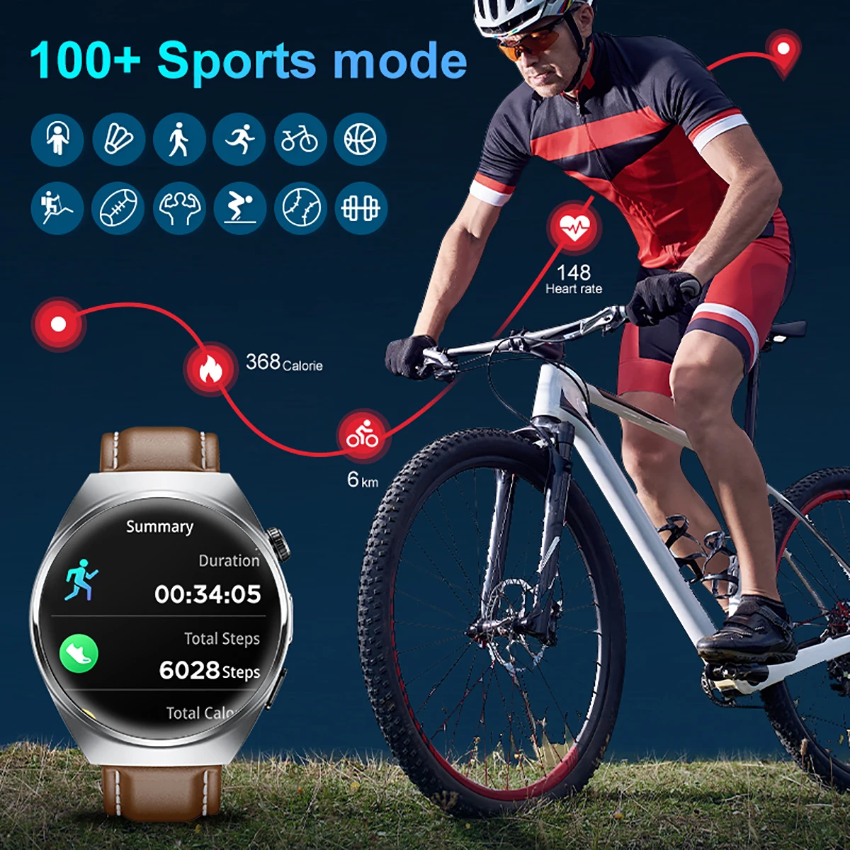 LIGE NFC TWS Smart Watch Mężczyźni 2 w 1 Słuchawki douszne Bluetooth Połączenie Muzyka Słuchawki Zegarki Tętno Sport Fitness Smartwatch 2025 Nowość