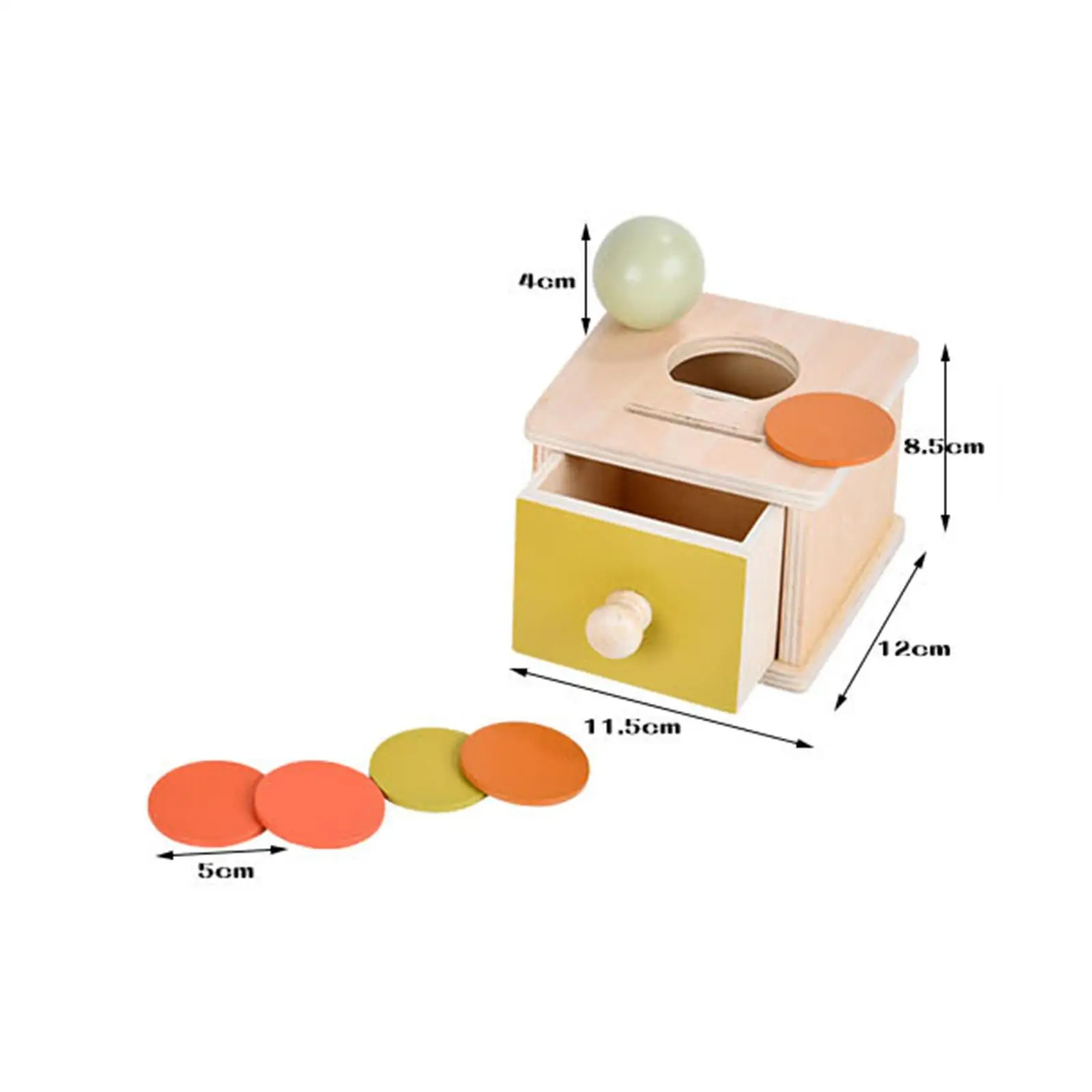 Caja de caída de bolas, regalos del Día de San Valentín para niños, juguete cognitivo de Color, objeto de aprendizaje temprano, caja de permanencia, juguetes Montessori para niño