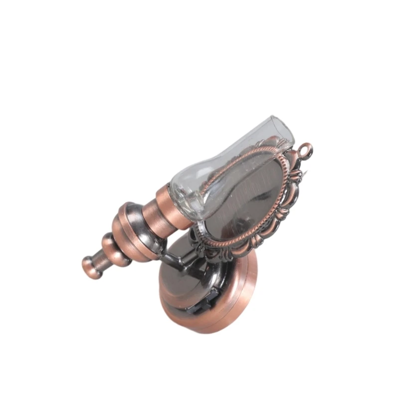 

1/12 Scale Dollhouses Accessory Black Wall Light Vintage LED Sconce 15UB