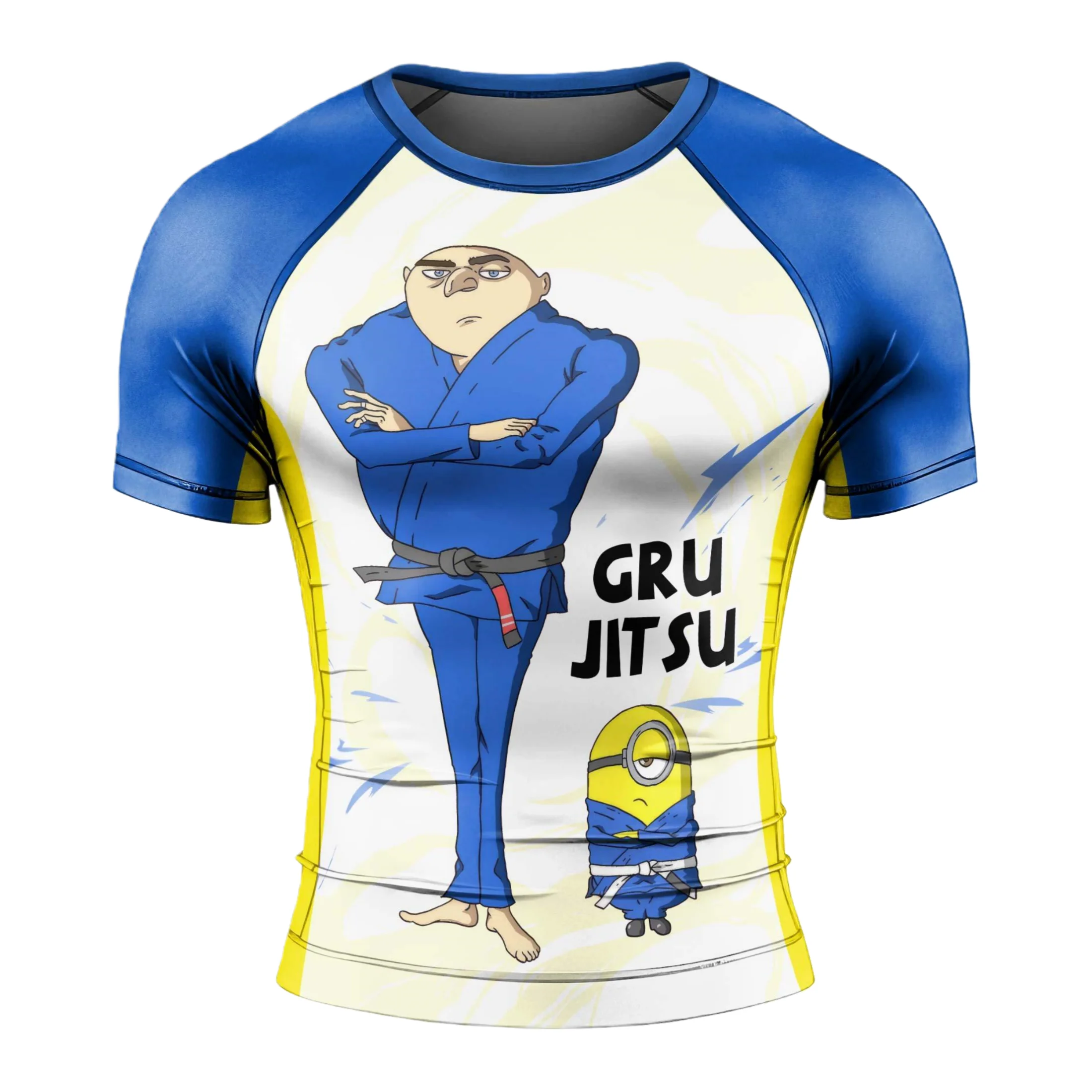 Potdemiel Despicable Me Brazilian Gru Jitsu Rash Guard Allover Print Adult Kids T-Shirt Family Summer Quick-dry Soft Lightweight