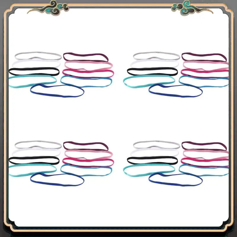 

B11A-36X Thick Non-Slip Elastic Sport Headbands Hair Headbands,Exercise Hair And Sweatbands For Women And Men Multicolor