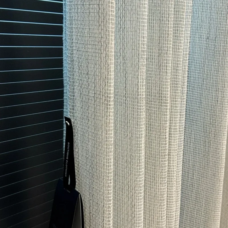 Modern High-end Living Room Gauze Curtain Minimalist Italian Style Light-transmitting and Slightly Transparent Custom Size Tulle