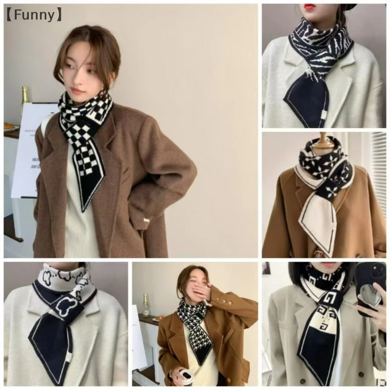 

Retro Warm Knitted Wool Button Scarf For Women, Fashionable And Versatile Slit Neck Cover, Cold-Proof Neck Shawl