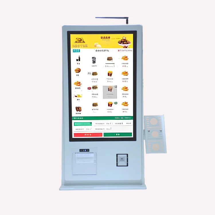 

Food Delivery Robot Self Driving 21.5 Inch Android System Self Service Cash Register Touch Screen Kiosk for Fast Food Order