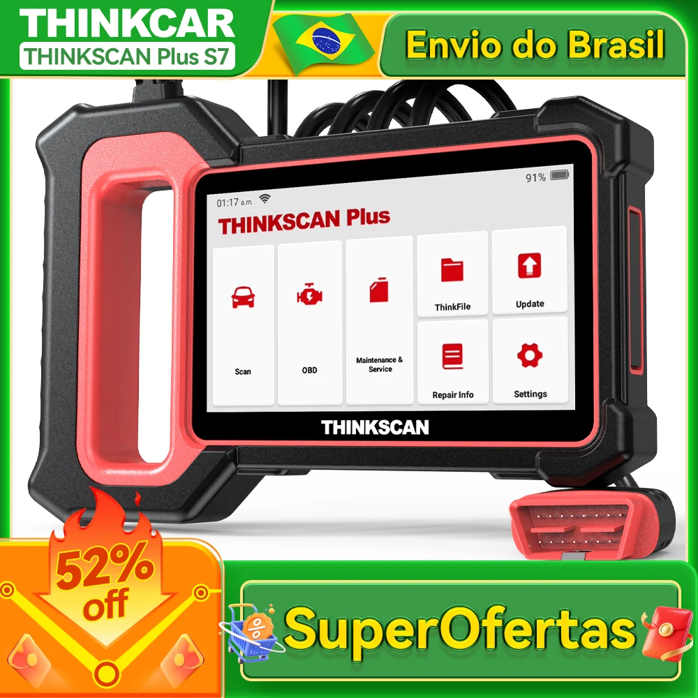 THINKCAR thinkscan plus s7/s6/s4 obd2 ferramentas de diagnóstico transmissão/abs/srs sistema diagnóstico leitor de código automotivo obd2 scanner para mecânica