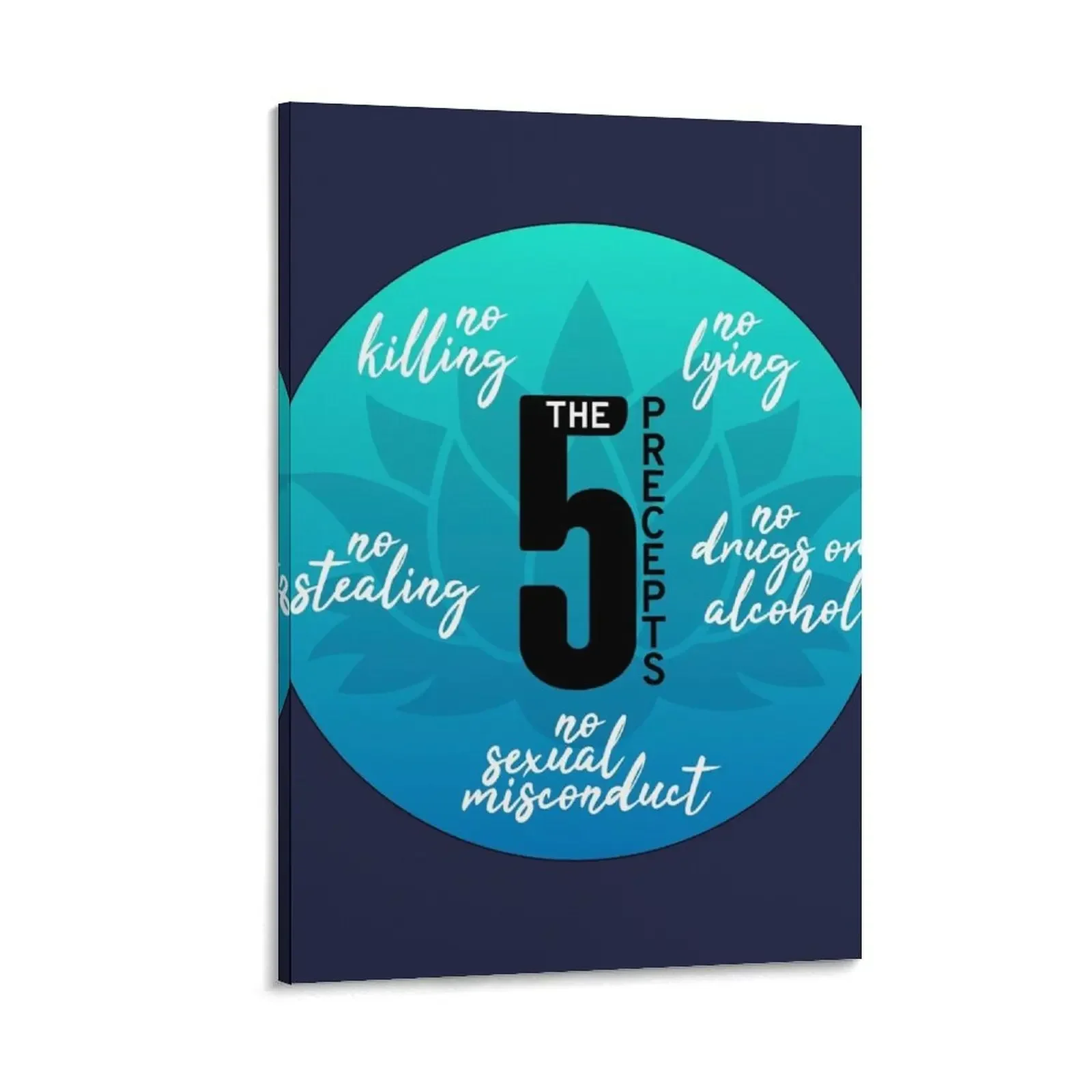 

The Five Precepts of Buddhism Canvas Painting Paintings for bedroom aesthetic room decor home decor interior