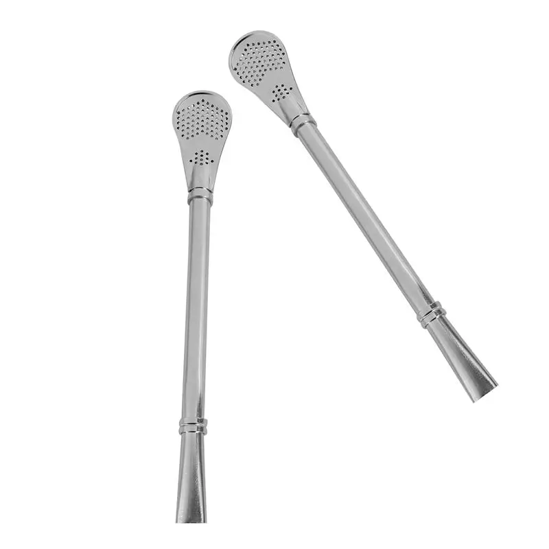 A7THK-Set Of 6 Pcs - Stainless Steel Yerba Mate Tea Bombilla Gourd Drinking Straw Filtered