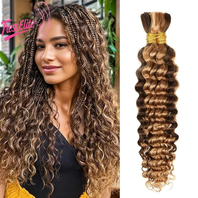 

12A 16-28 дюймов 4/27 глубокие волны объемные человеческие волосы для плетения наращивания волос без пучков утка Boho бразильские девственные волосы Remy 50 г/шт.