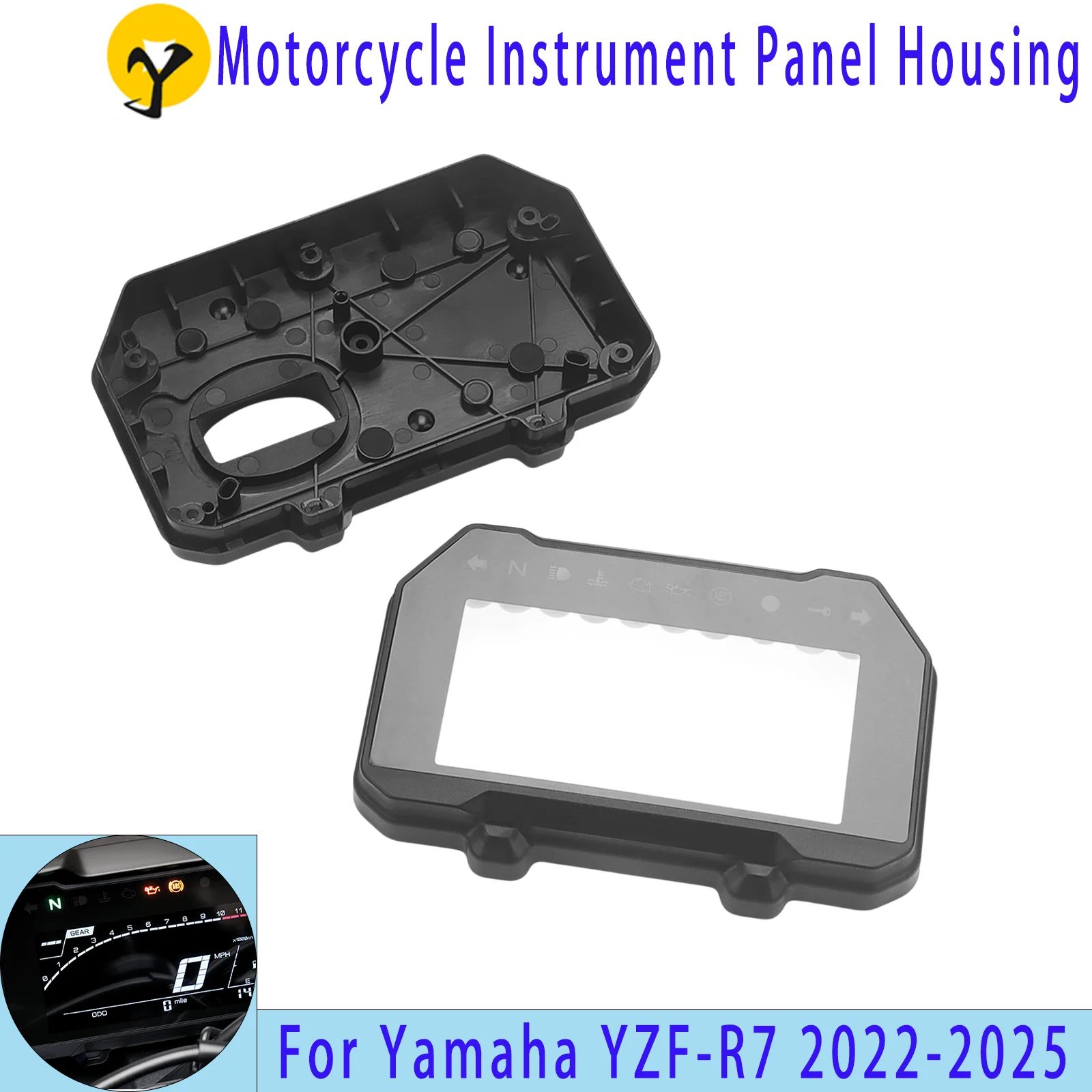 

For Yamaha YZF R7 2022, 2023, 2024, 2025 Motorcycle Dash Cover, , ABS Material Sun Visor, Dash Sun Protection Cover