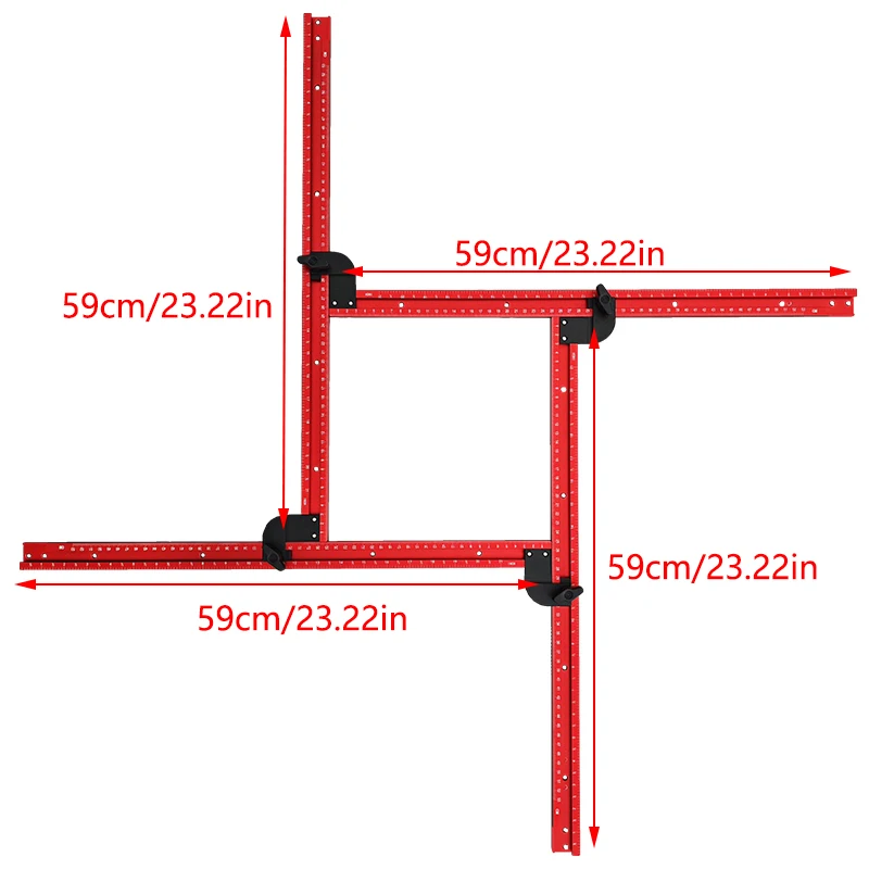 دليل قالب مربع قابل للتعديل ، تهززة جهاز التوجيه المتغير ، آلة التشذيب ، أدوات توجيه دليل نقش الأخدود ، 59 أو #2