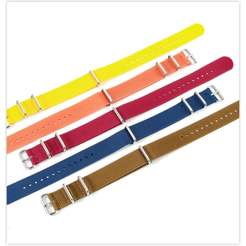 18 20 22 мм для Seiko Samsung Omega Swatch Longines Tissot Citizen универсальные часы нейлоновый ремешок холст высокой плотности браслет