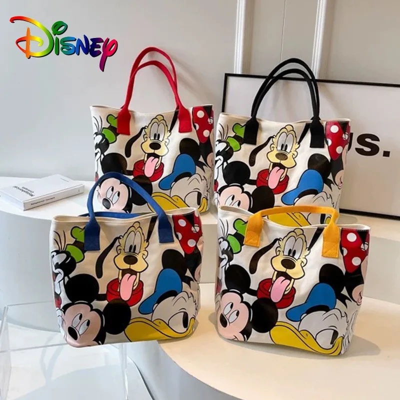 Disney Donald Duck Large Capacity Shoulder Bag Canvas Bag Simple Student Handbag Travel Shopping Storage Bags kawaii backpack