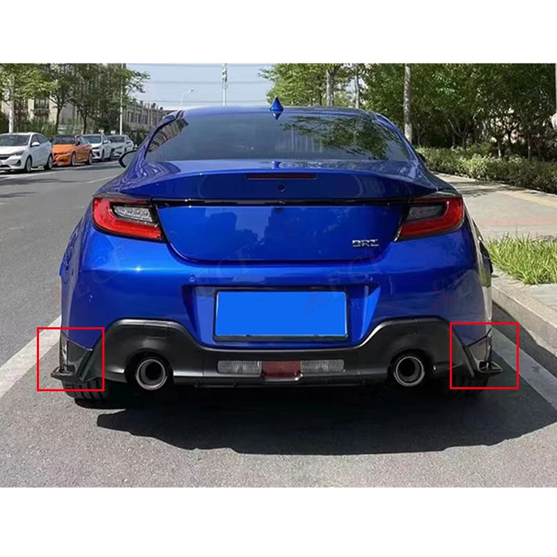 

For Toyota GR86 ZN8 Subaru BRZ ZD8 Carbon Fiber Rear Bumper Diffuser Splitter Lip Flaps Side Skrit Car Rear Wrap Corner Guard