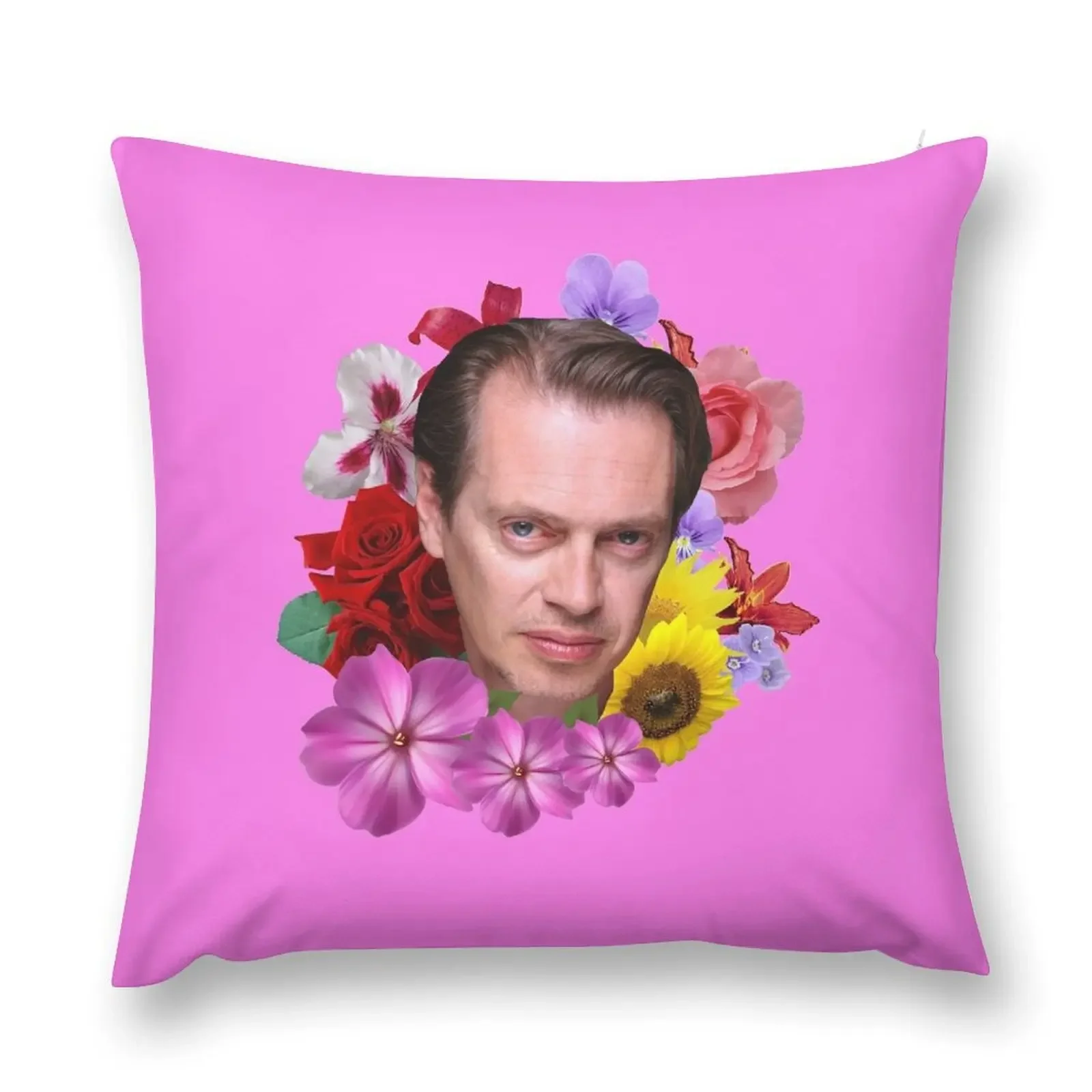 

Steve Buscemi - Floral Throw Pillow Sofa Cover Sofa Covers pillow