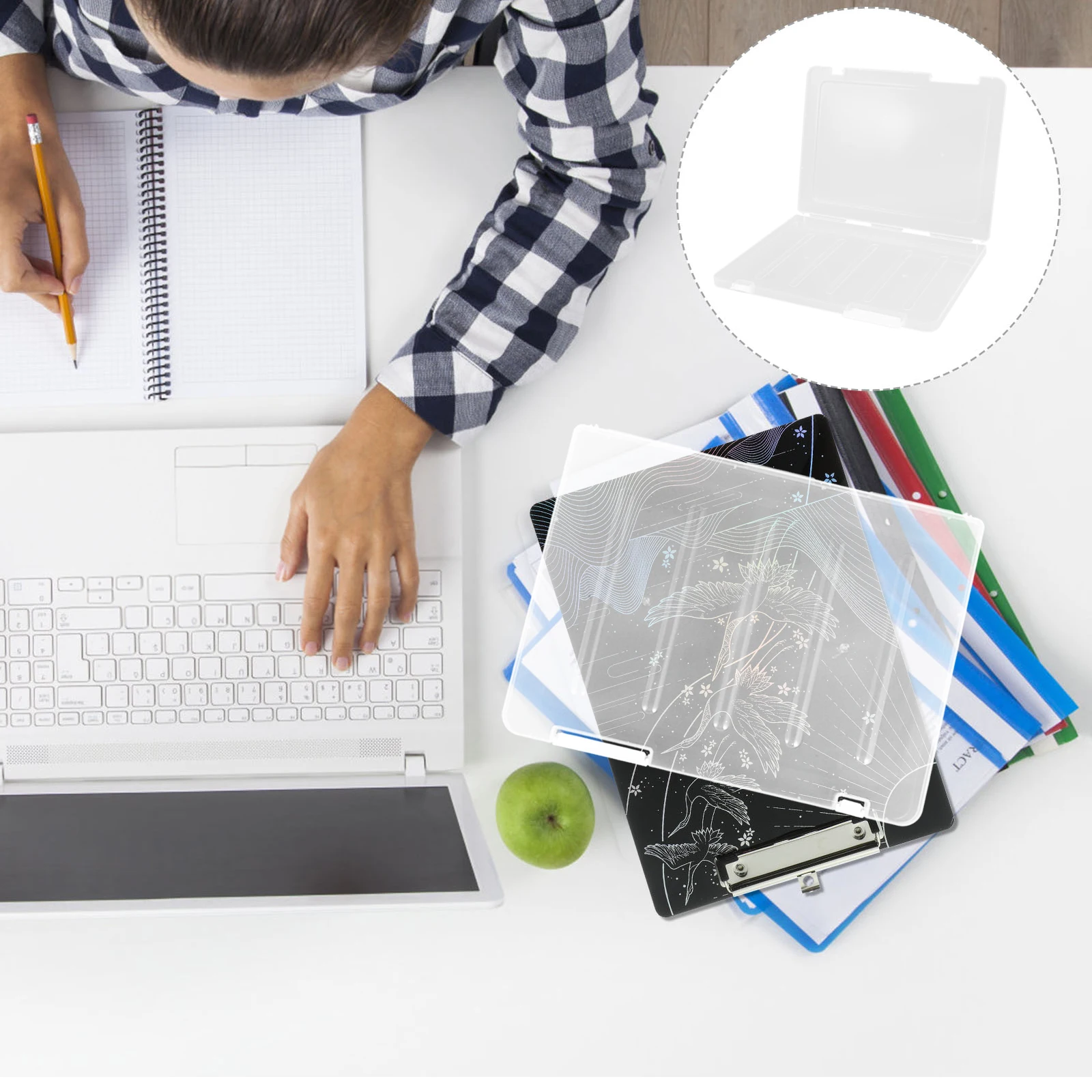 

4pcs File Storage Box Pp Portable Document Organizer Certificate Holder For Photos Cards Postcards Small Items