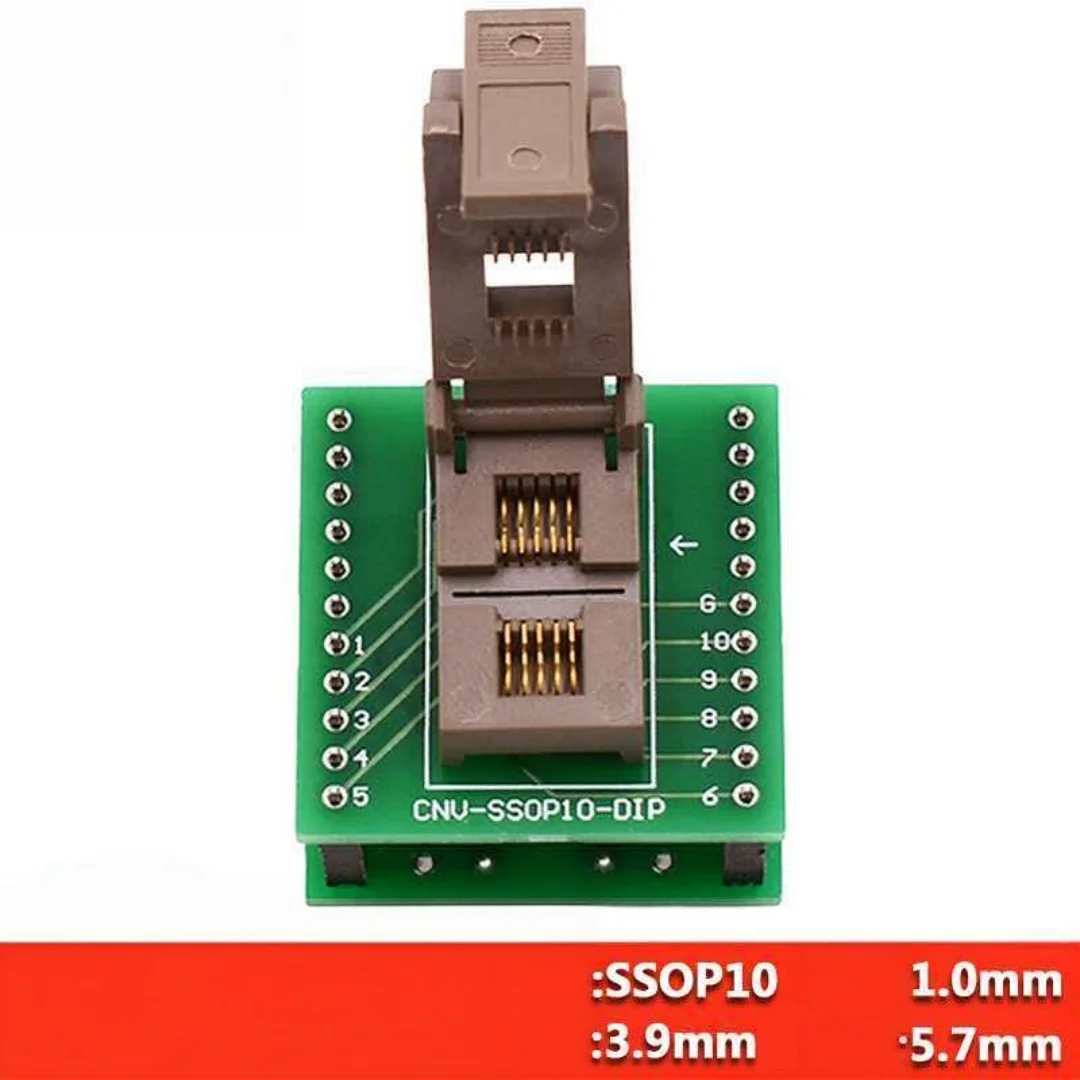 SSOP10 Chip IC Burn-in Aging Test Programming Socket Spacing 1.0mm Gold-plated High-temperature Resistant Burn-in Adapter Socket