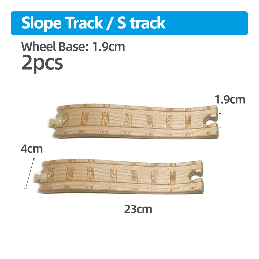 Wysokiej jakości z wzorem buk mały pociąg kolejowy zestaw zabawek dla dzieci drewniana szyna magnetyczna pociąg luzem akcesoria tor S38