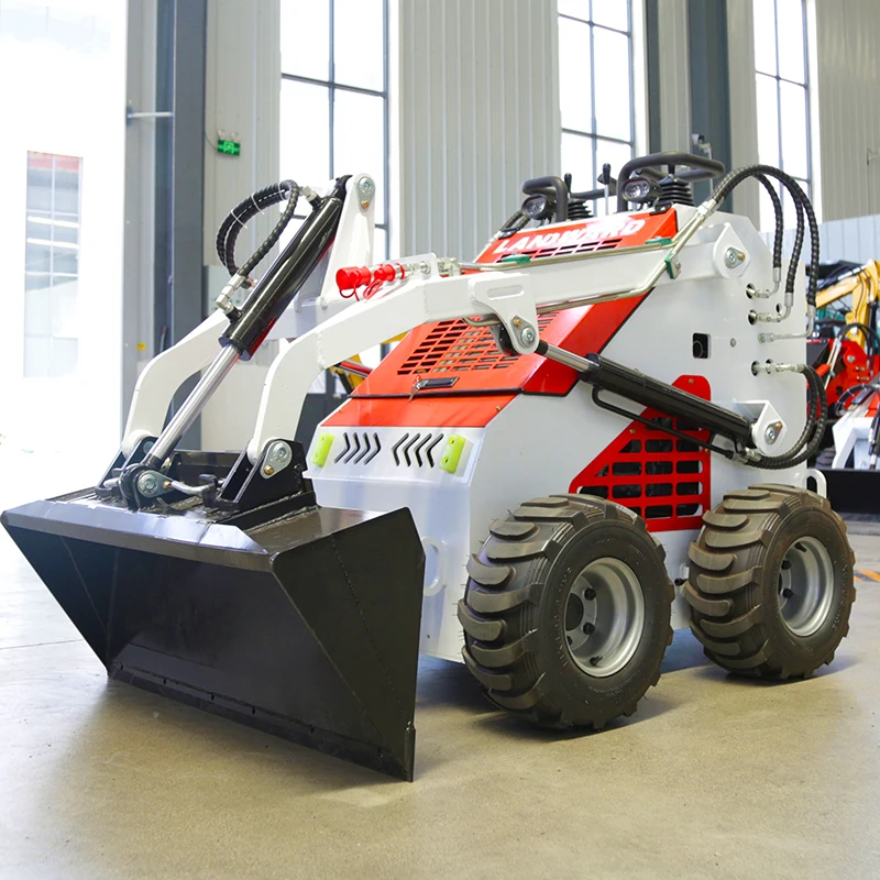 Europa e américa alta cavalos de potência skid steer carregador uso agrícola 4wd steer loader rastreador skid steer transporte avião personalizado