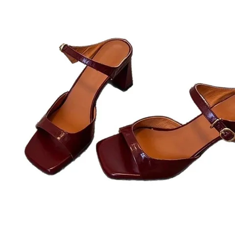 Классические женские босоножки Tacones 2026: Новая летняя коллекция, модные туфли с открытым носком, универсальная женская обувь на каблуке
