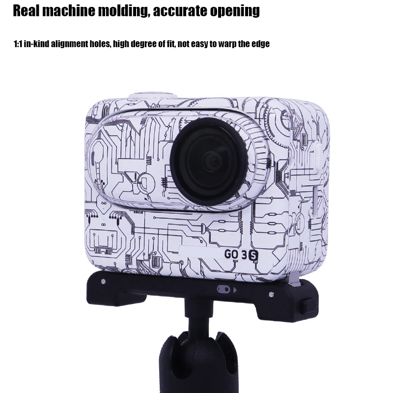 액션 카메라 랩용 PVC 스티커 보호 필름 필 커버, 긁힘 방지, 탈착식 스킨, Insta360 Go3S 용