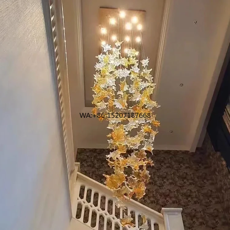 Modern Luxury Oval Art Glass  Large Contemporary Crystal Design  Waterdrop Hotel Remote Project Installation